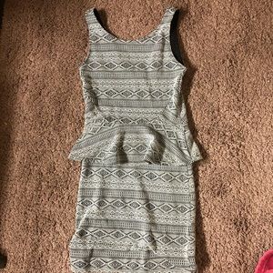 Patterned Body Con Dress